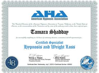 Certified Specialist Hypnosis for Weight Loss